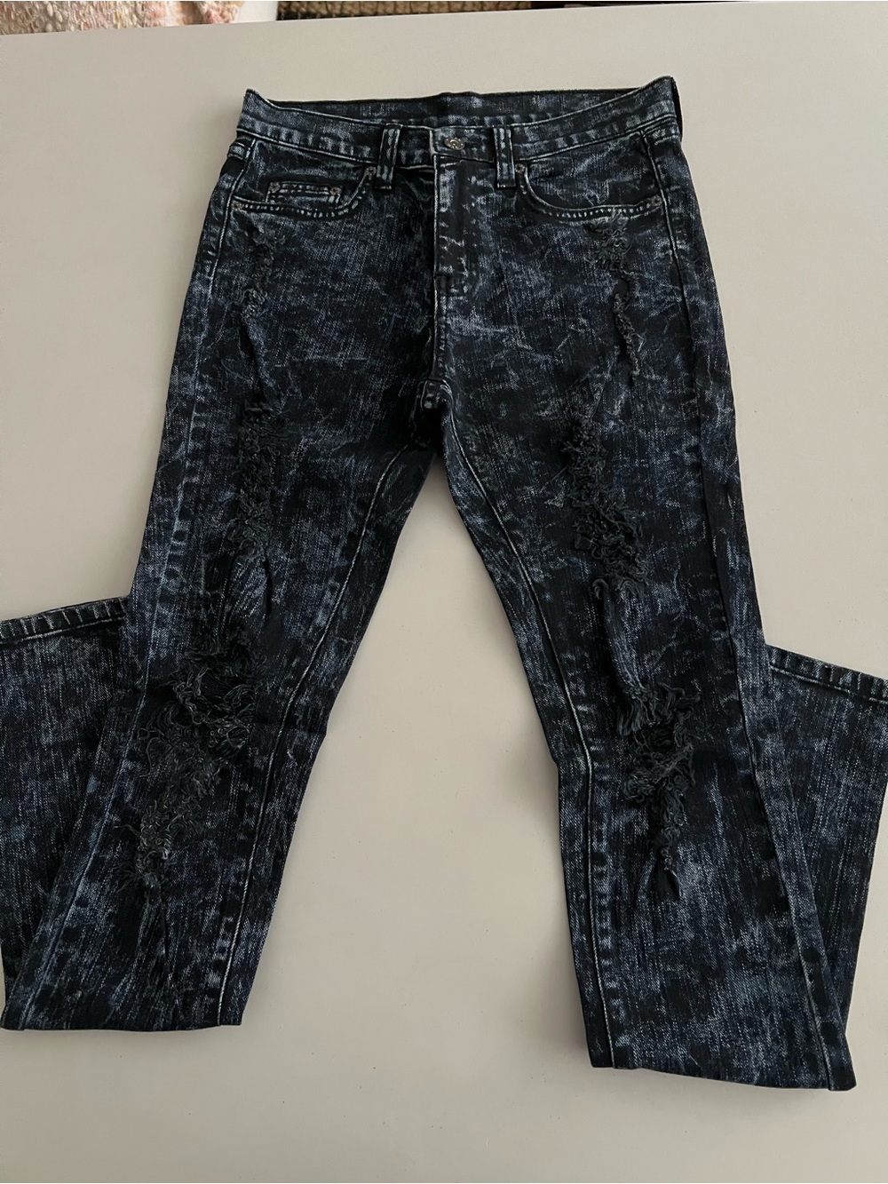 LF Carmar distressed denim acid skinny jean size 26 NWT